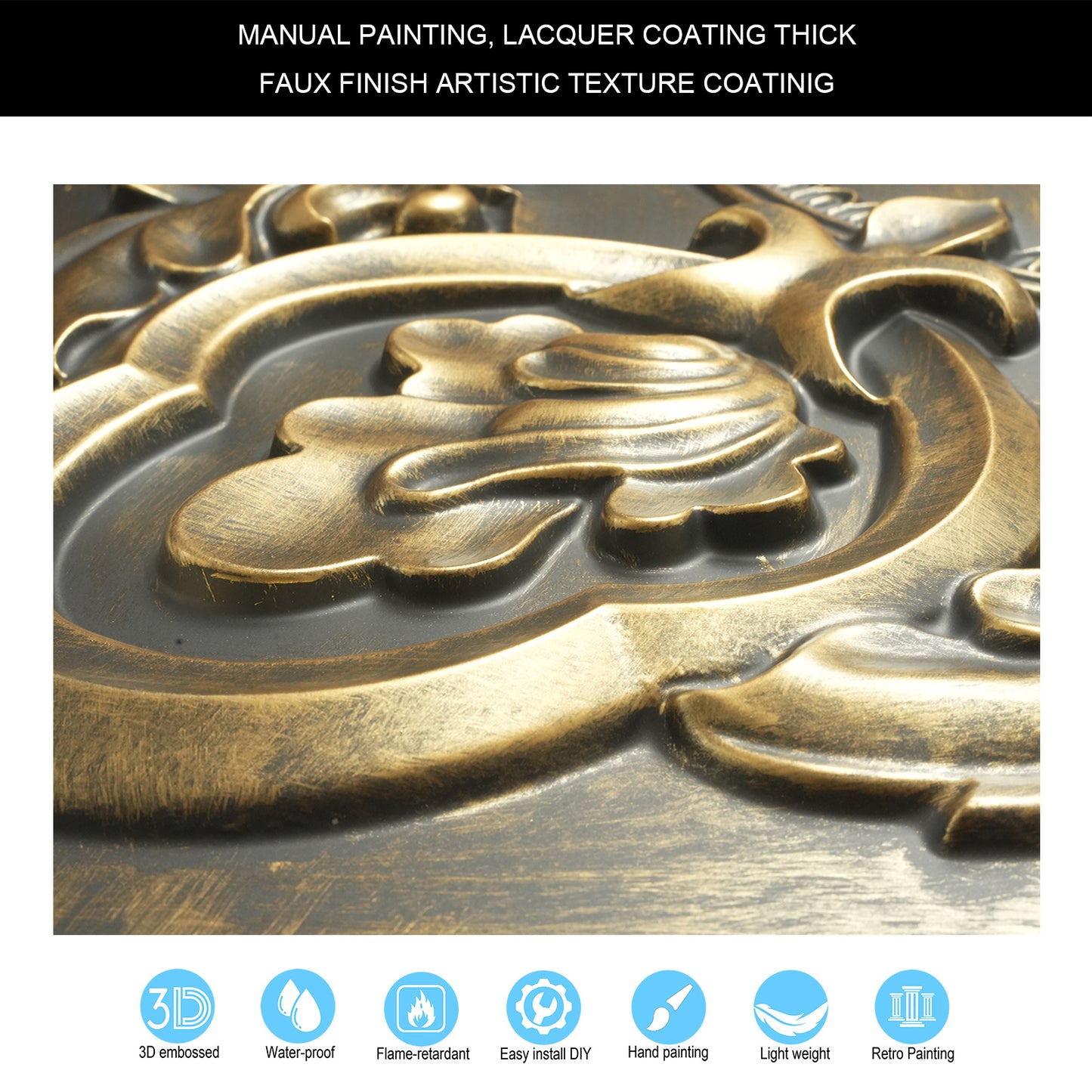 10tiles/lot Faux Tin 3D Ceiling Tiles for Trendy Bars, Coffee Stores and Urban Restaurants PL30