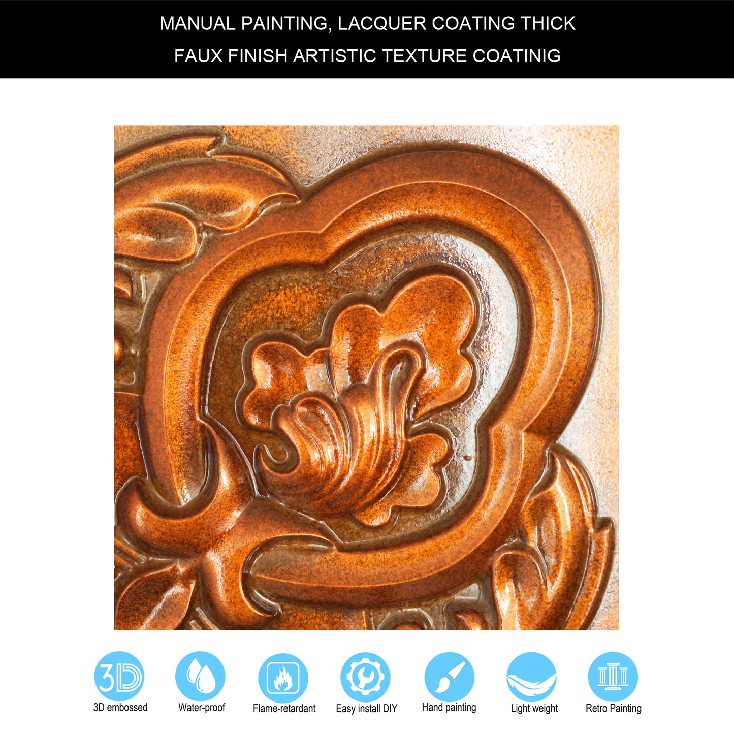 10tiles/lot DIY Faux Metal Ceiling Tile Panels for Café Bars, Studios and Artistic Interiors PL30