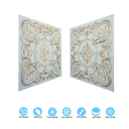 10tiles/lot Vintage Antique Ceiling Tiles for Heritage Hotels, Inns and Classic Restaurants PL30