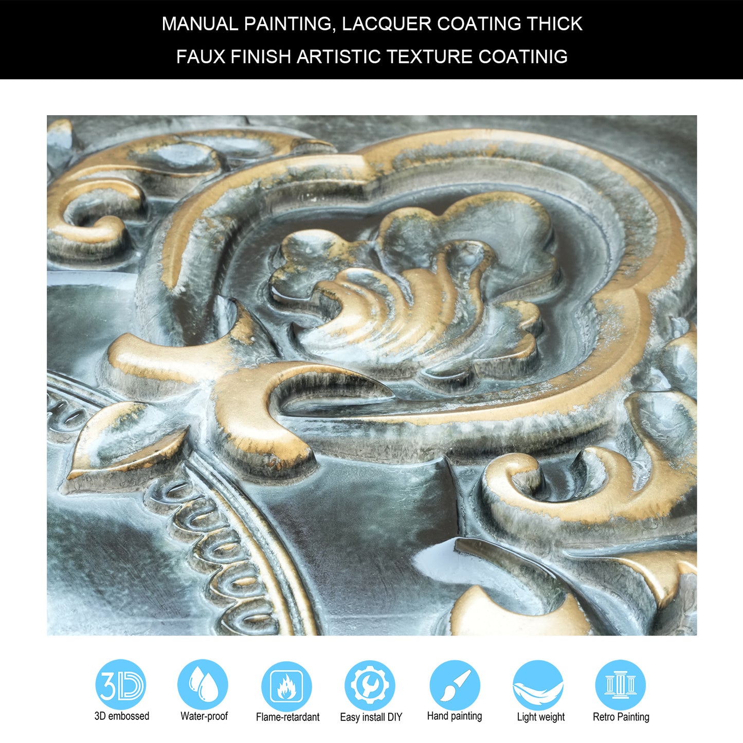 10tiles/lot Faux Tin 3D Ceiling Tiles for Trendy Bars, Coffee Stores and Urban Restaurants PL30