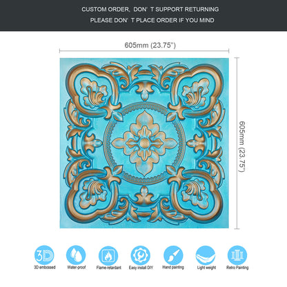 10tiles/lot Faux Tin 3D Ceiling Tiles for Trendy Bars, Coffee Stores and Urban Restaurants PL30