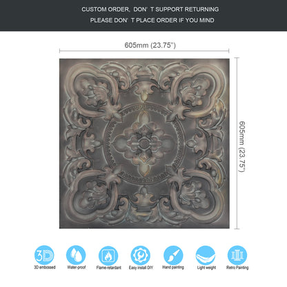 10tiles/lot Antique Ceiling Tiles for Premium Hotels, Mansions, Villas and Classic Dining Rooms PL30
