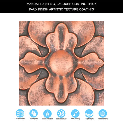 10tiles/lot DIY Faux Metal Ceiling Tile Panels for Café Bars, Studios and Artistic Interiors PL30