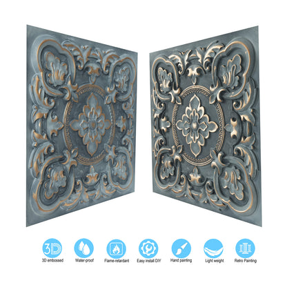 10tiles/lot Faux Tin 3D Ceiling Tiles for Trendy Bars, Coffee Stores and Urban Restaurants PL30