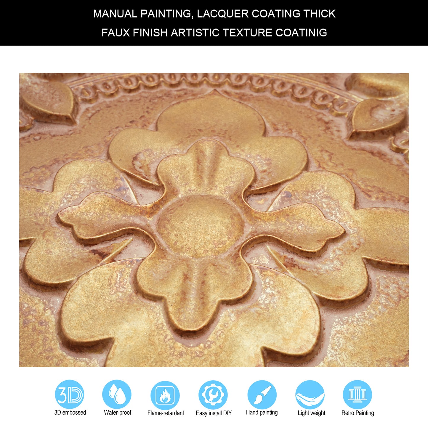 10tiles/lot DIY Faux Metal Ceiling Tile Panels for Café Bars, Studios and Artistic Interiors PL30