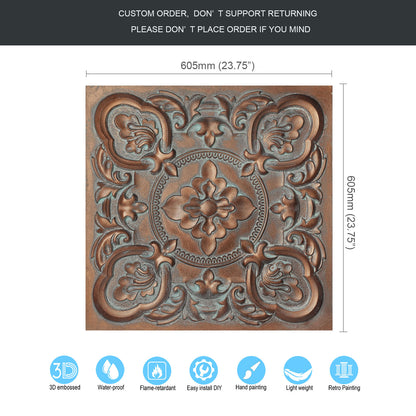 10tiles/lot Antique Ceiling Tiles for Premium Hotels, Mansions, Villas and Classic Dining Rooms PL30
