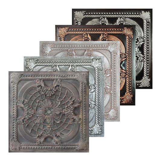 10tiles/lot Pressed Faux Tin Ceiling Tiles for Heritage Bars, Vintage Restaurants and Boutique Hotels PL31