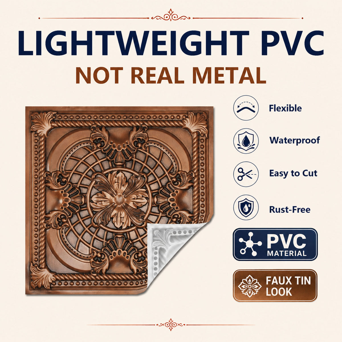 PAINTSDECOR PL31 Aged copper ceiling tile product image
