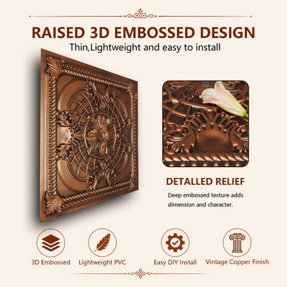PAINTSDECOR PL31 Aged copper ceiling tile product image