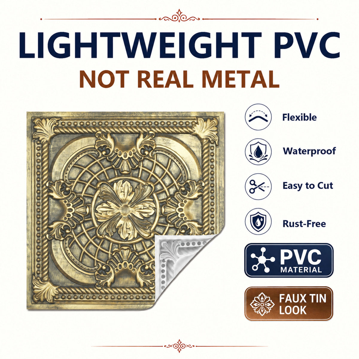 PAINTSDECOR PL31 Ancient gold ceiling tile product image