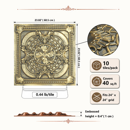 PAINTSDECOR PL31 Ancient gold ceiling tile product image