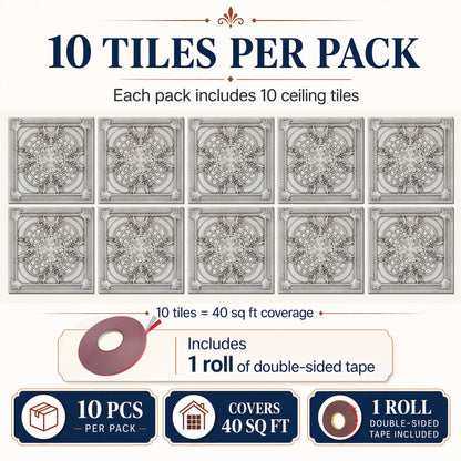 PAINTSDECOR PL31 Aged white ceiling tile product image