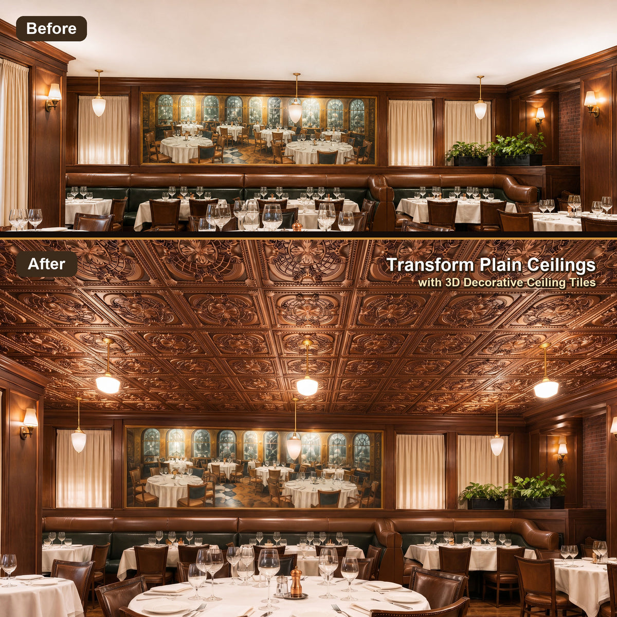 PAINTSDECOR PL31 Aged copper ceiling tile product image
