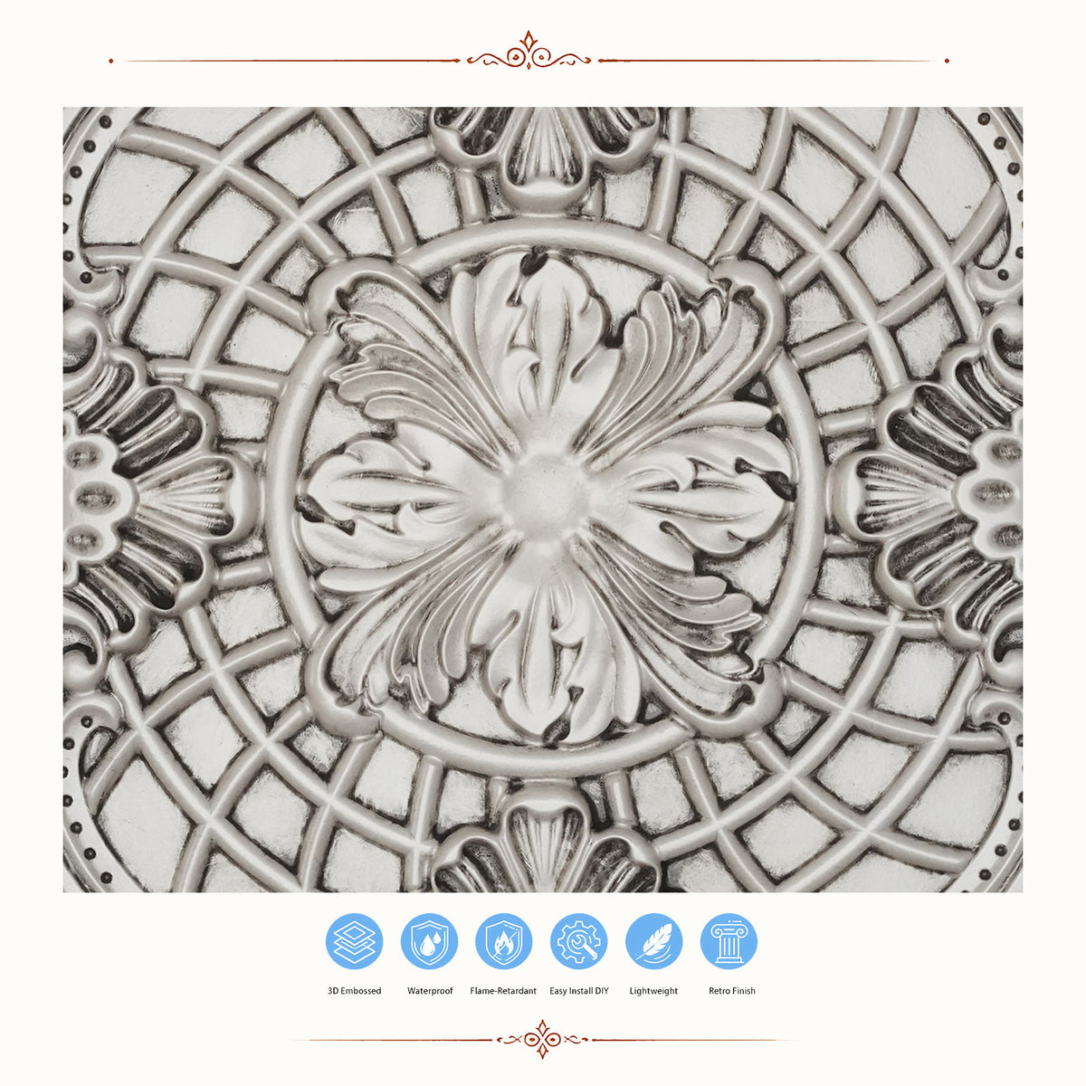 PAINTSDECOR PL31 Aged white ceiling tile product image