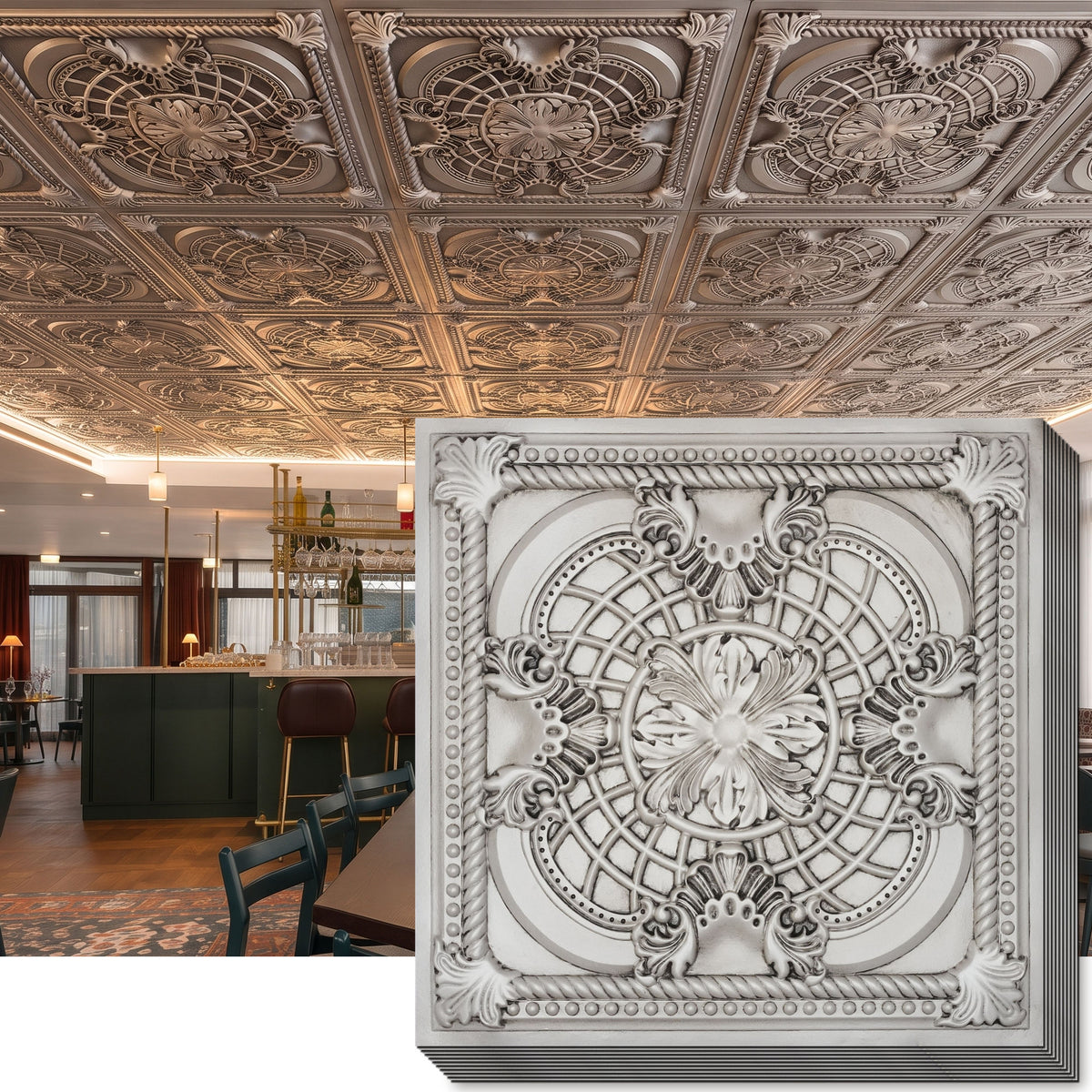 PAINTSDECOR PL31 Aged white ceiling tile product image