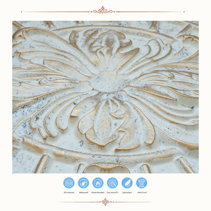 PAINTSDECOR PL31 Aged white gold ceiling tile product image