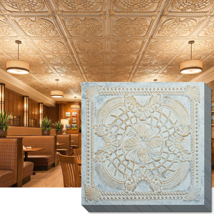 PAINTSDECOR PL31 Aged white gold ceiling tile product image