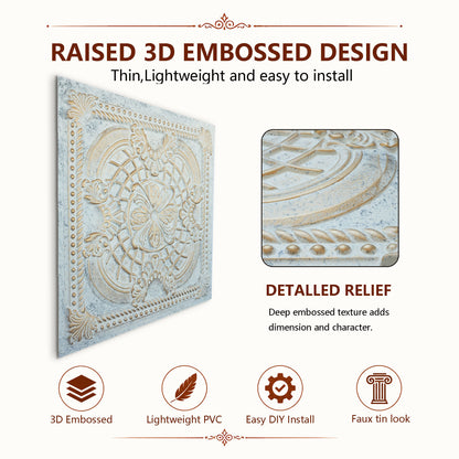 PAINTSDECOR PL31 Aged white gold ceiling tile product image