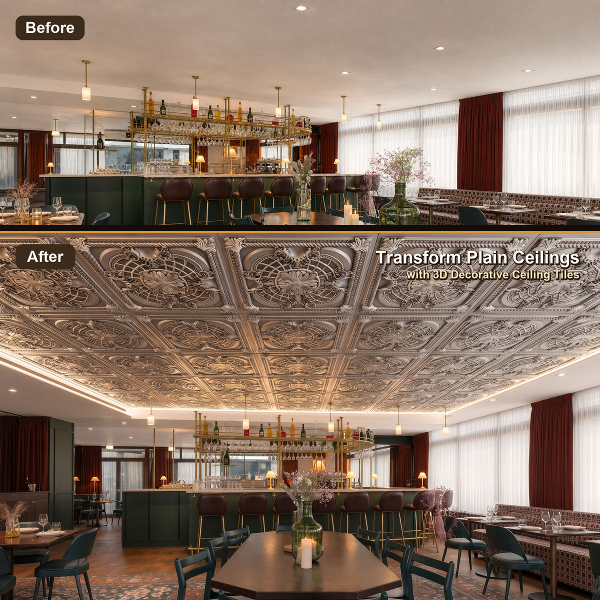 PAINTSDECOR PL31 Aged white ceiling tile product image