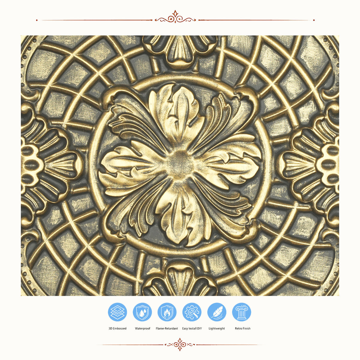 PAINTSDECOR PL31 Ancient gold ceiling tile product image