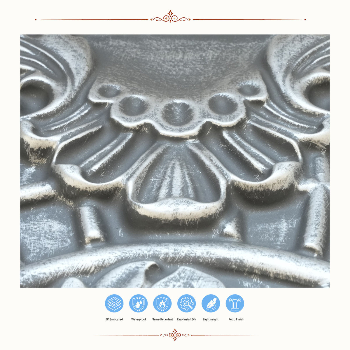 PAINTSDECOR PL31 Antique tin ceiling tile product image