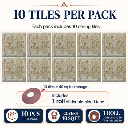 PAINTSDECOR PL31 Distress crack multicolor white ceiling tile product image