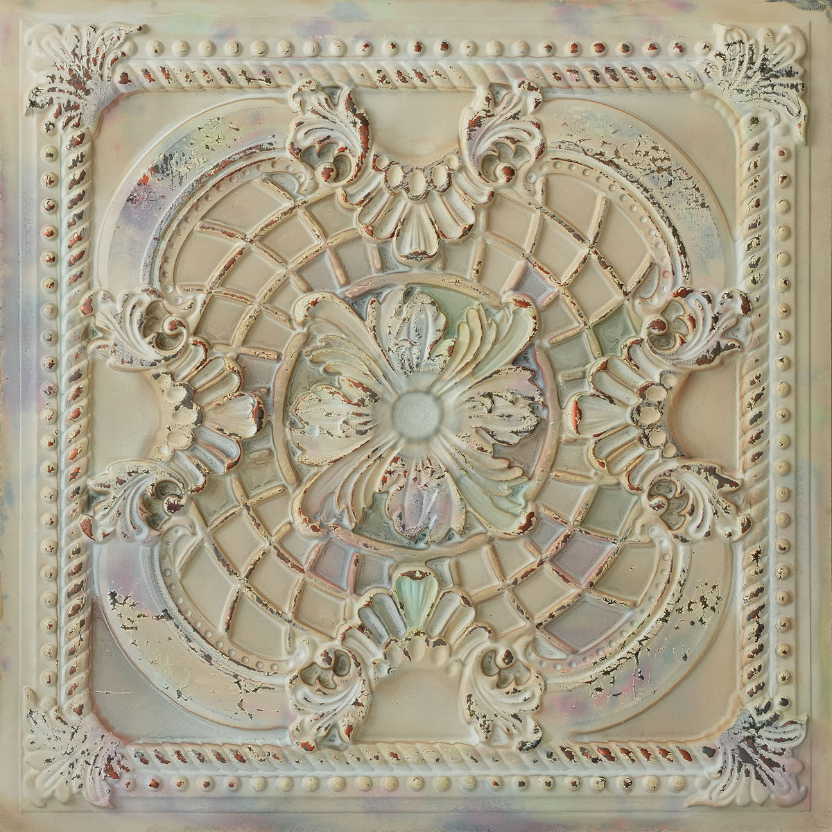 PAINTSDECOR PL31 Distress crack multicolor white ceiling tile product image