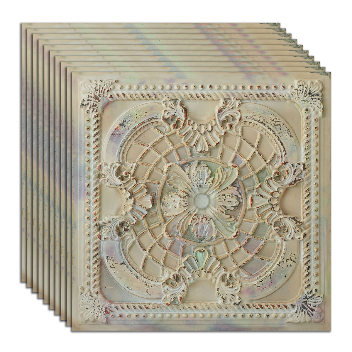 PAINTSDECOR PL31 Distress crack multicolor white ceiling tile product image