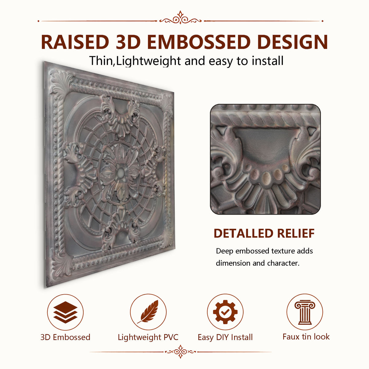 PAINTSDECOR PL31 Driftwood ceiling tile product image