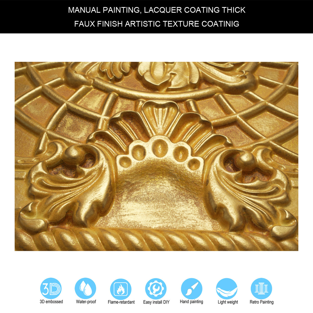 PAINTSDECOR PL31 Golden ceiling tile product image