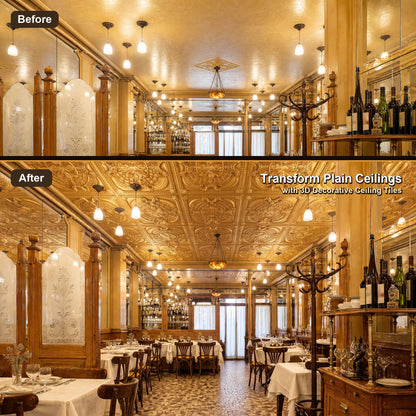 PAINTSDECOR PL31 Golden ceiling tile product image