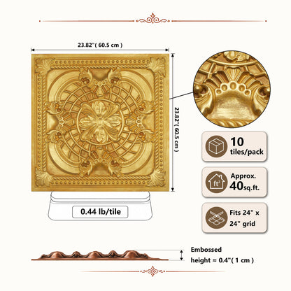 PAINTSDECOR PL31 Golden ceiling tile product image