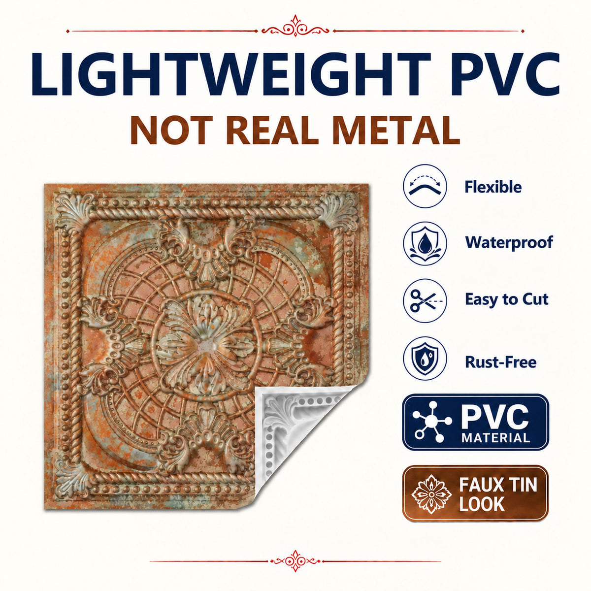 PAINTSDECOR PL31 Palazzo Clay ceiling tile product image