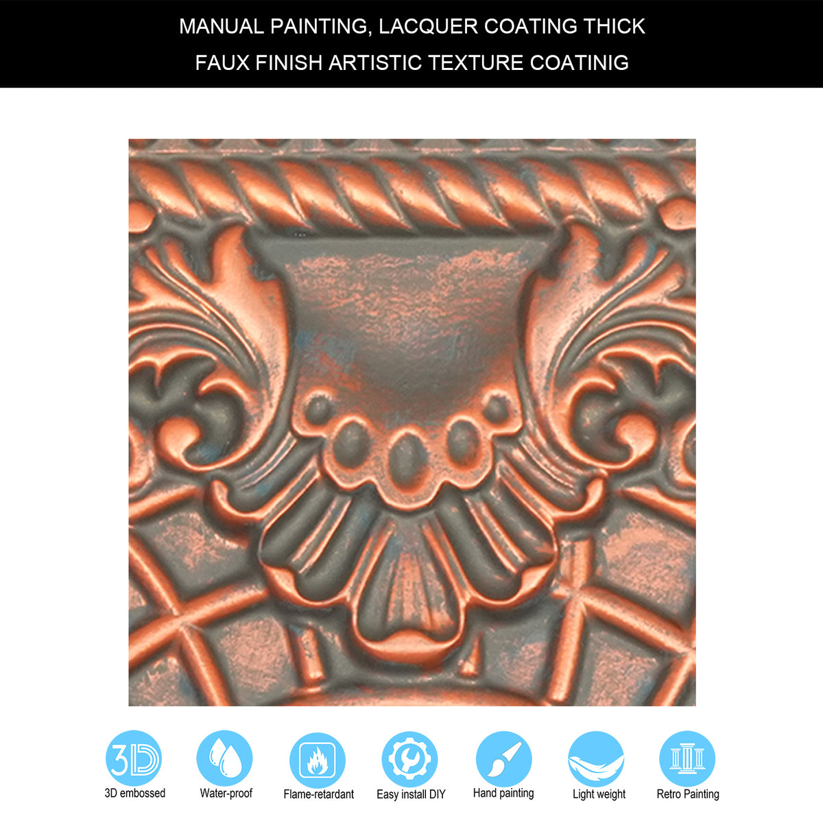 PAINTSDECOR PL31 Rustic copper ceiling tile product image