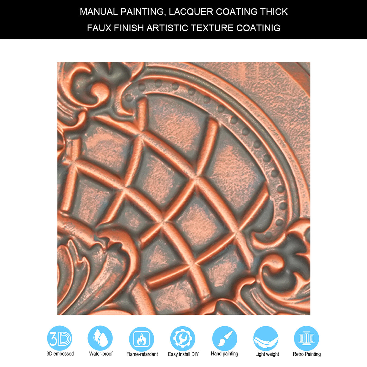 PAINTSDECOR PL31 Rustic copper ceiling tile product image