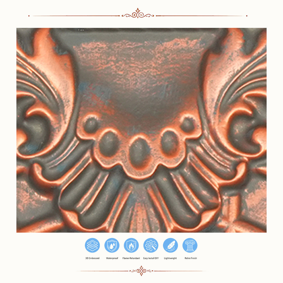 PAINTSDECOR PL31 Rustic copper ceiling tile product image