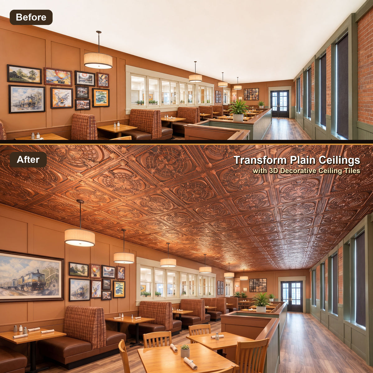 PAINTSDECOR PL31 Rustic copper ceiling tile product image