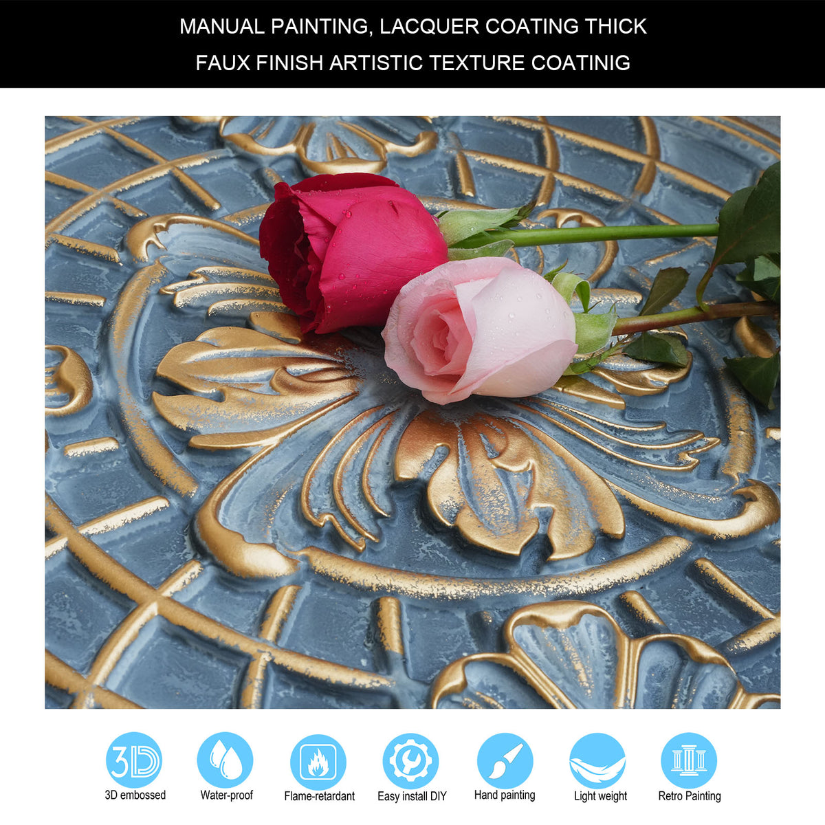 PAINTSDECOR PL31 Smoked gold ceiling tile product image