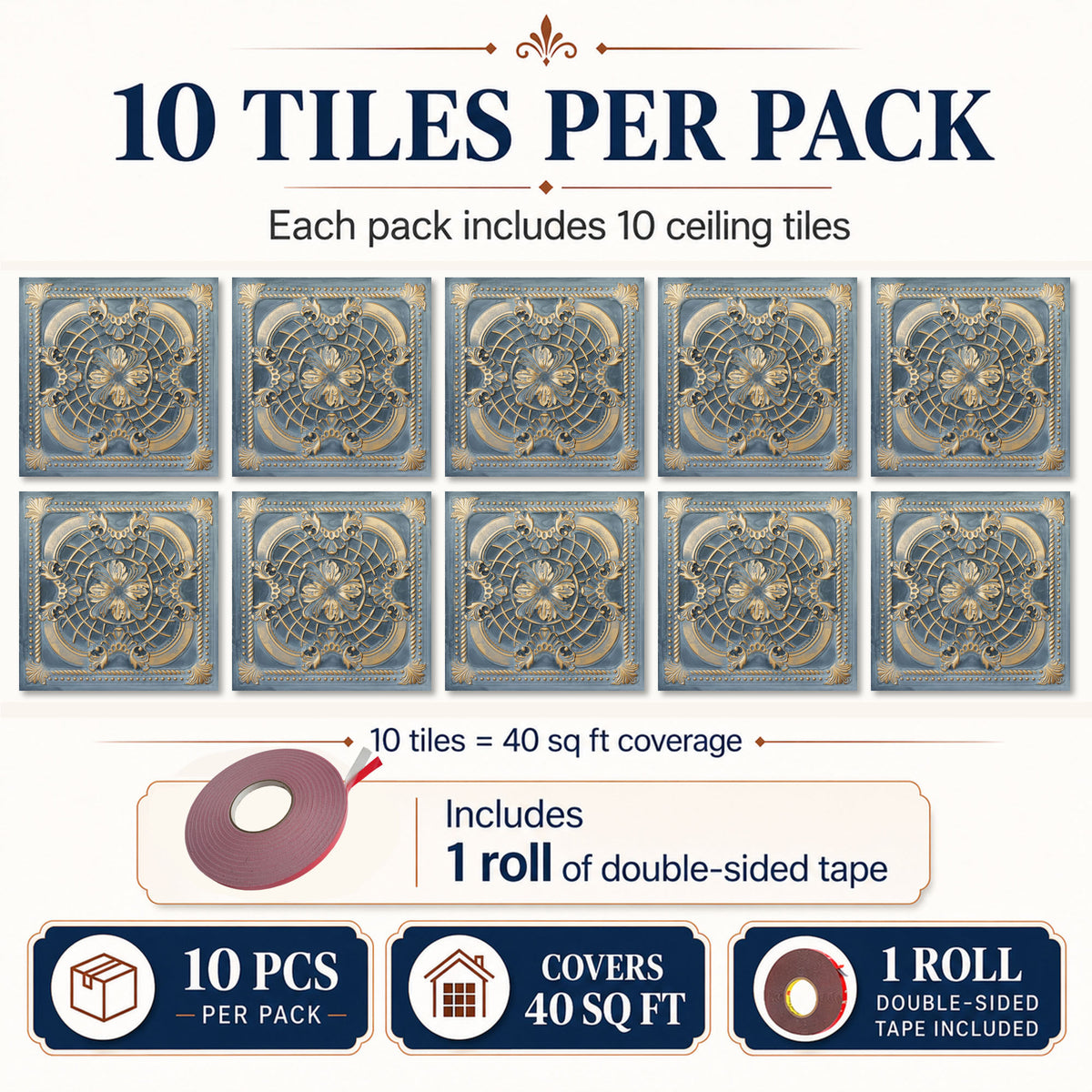 PAINTSDECOR PL31 Smoked gold ceiling tile product image