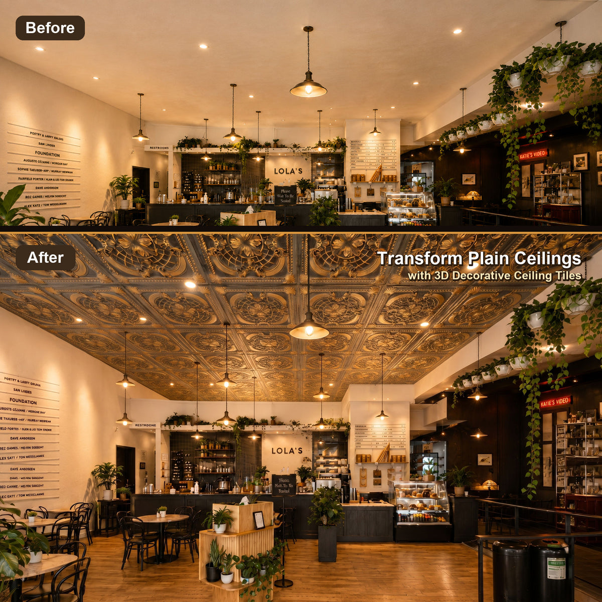 PAINTSDECOR PL31 Smoked gold ceiling tile product image