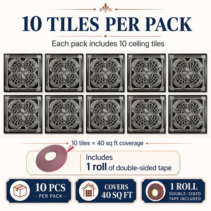 PAINTSDECOR PL31 Traditional silver ceiling tile product image