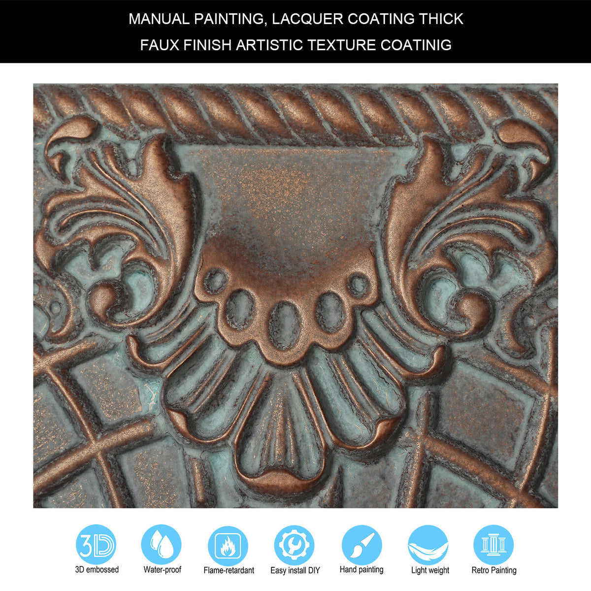 PAINTSDECOR PL31 Weathered copper ceiling tile product image
