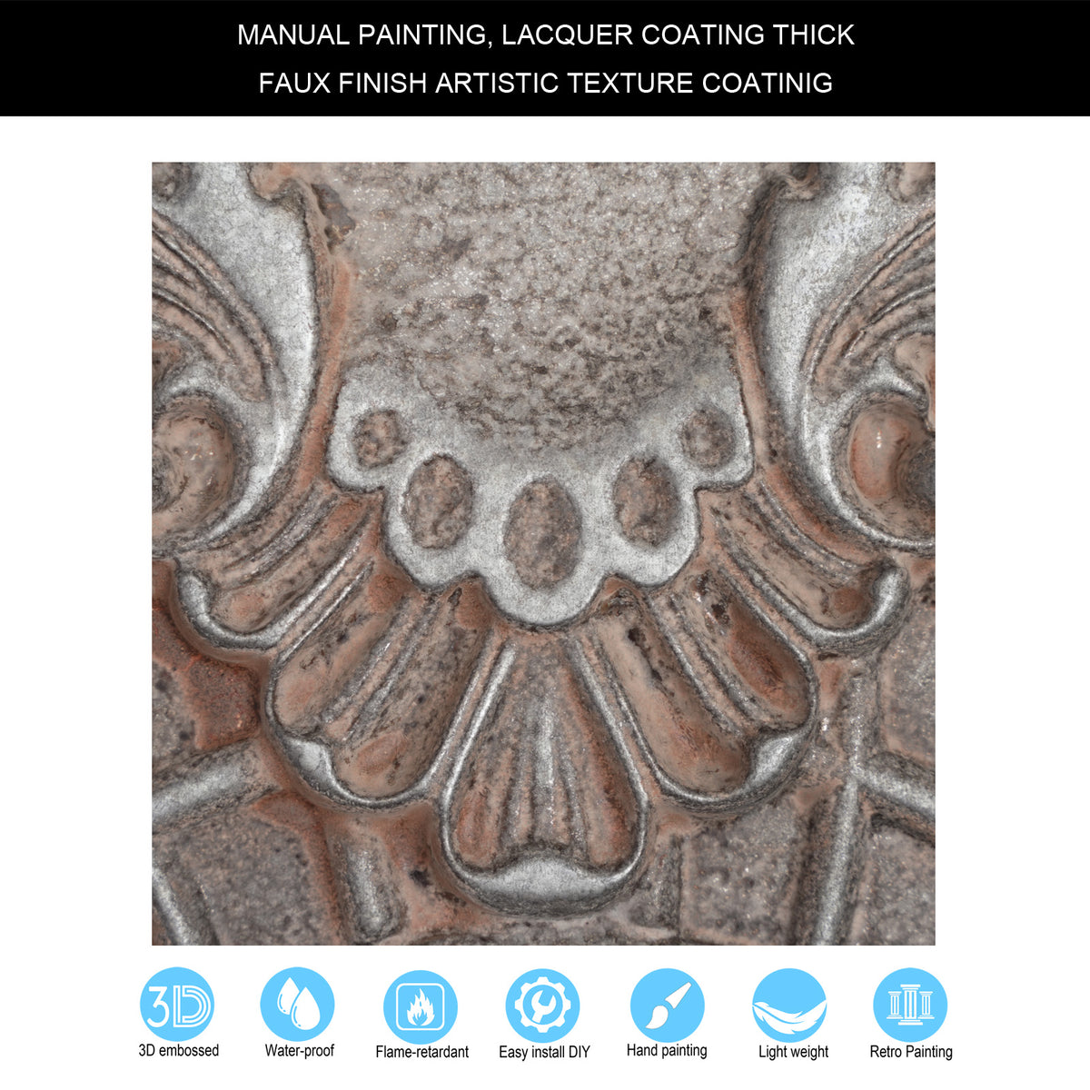 PAINTSDECOR PL31 Weathered Iron ceiling tile product image