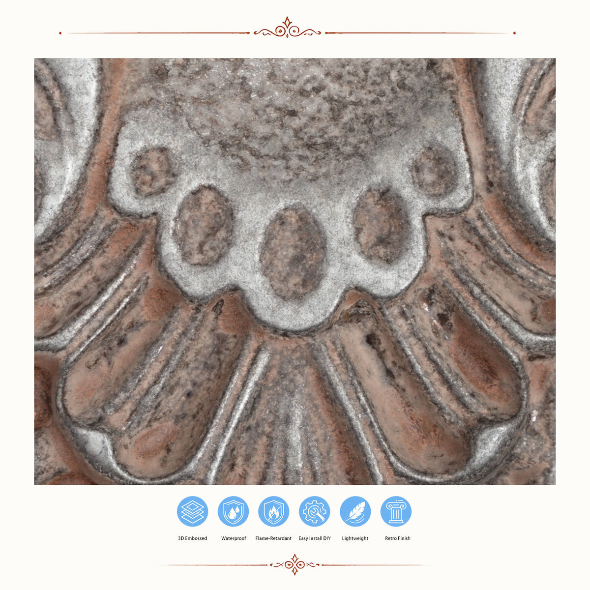PAINTSDECOR PL31 Weathered Iron ceiling tile product image