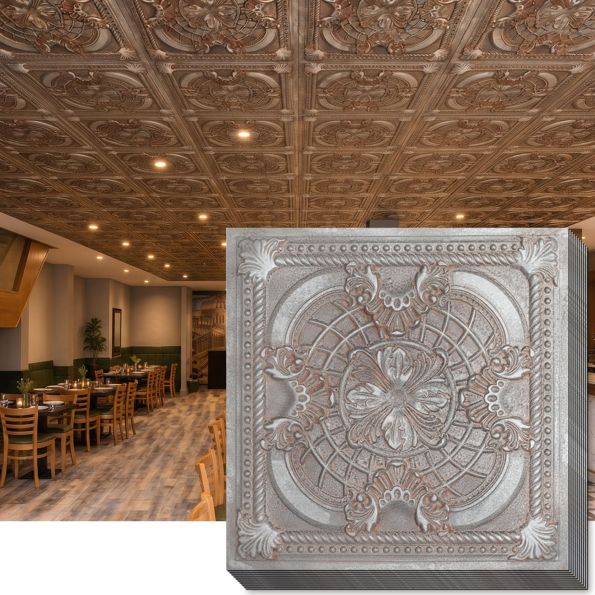 PAINTSDECOR PL31 Weathered Iron ceiling tile product image