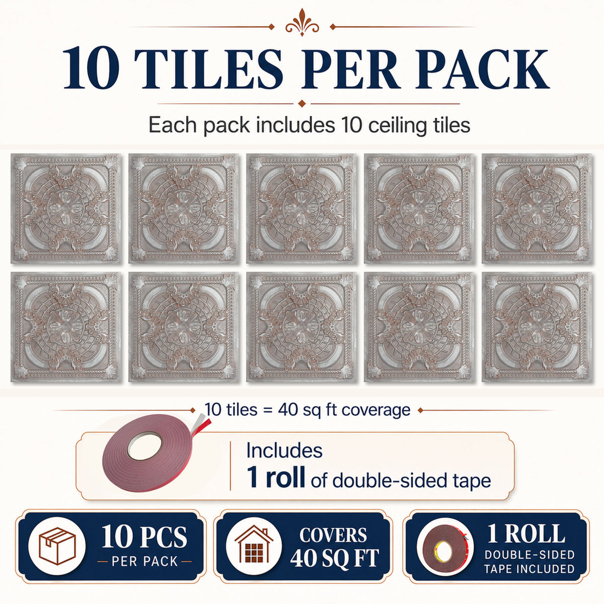 PAINTSDECOR PL31 Weathered Iron ceiling tile product image
