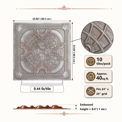 PAINTSDECOR PL31 Weathered Iron ceiling tile product image