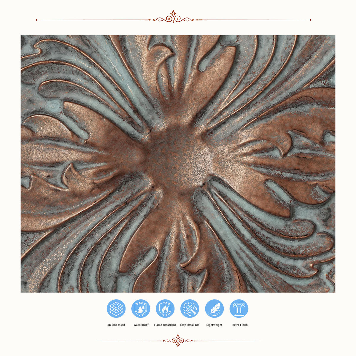 PAINTSDECOR PL31 Weathered copper ceiling tile product image