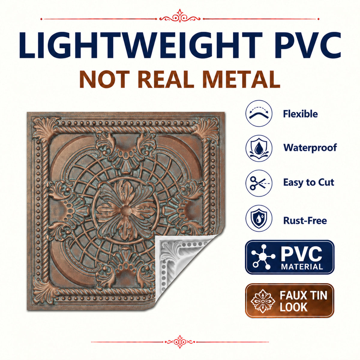 PAINTSDECOR PL31 Weathered copper ceiling tile product image