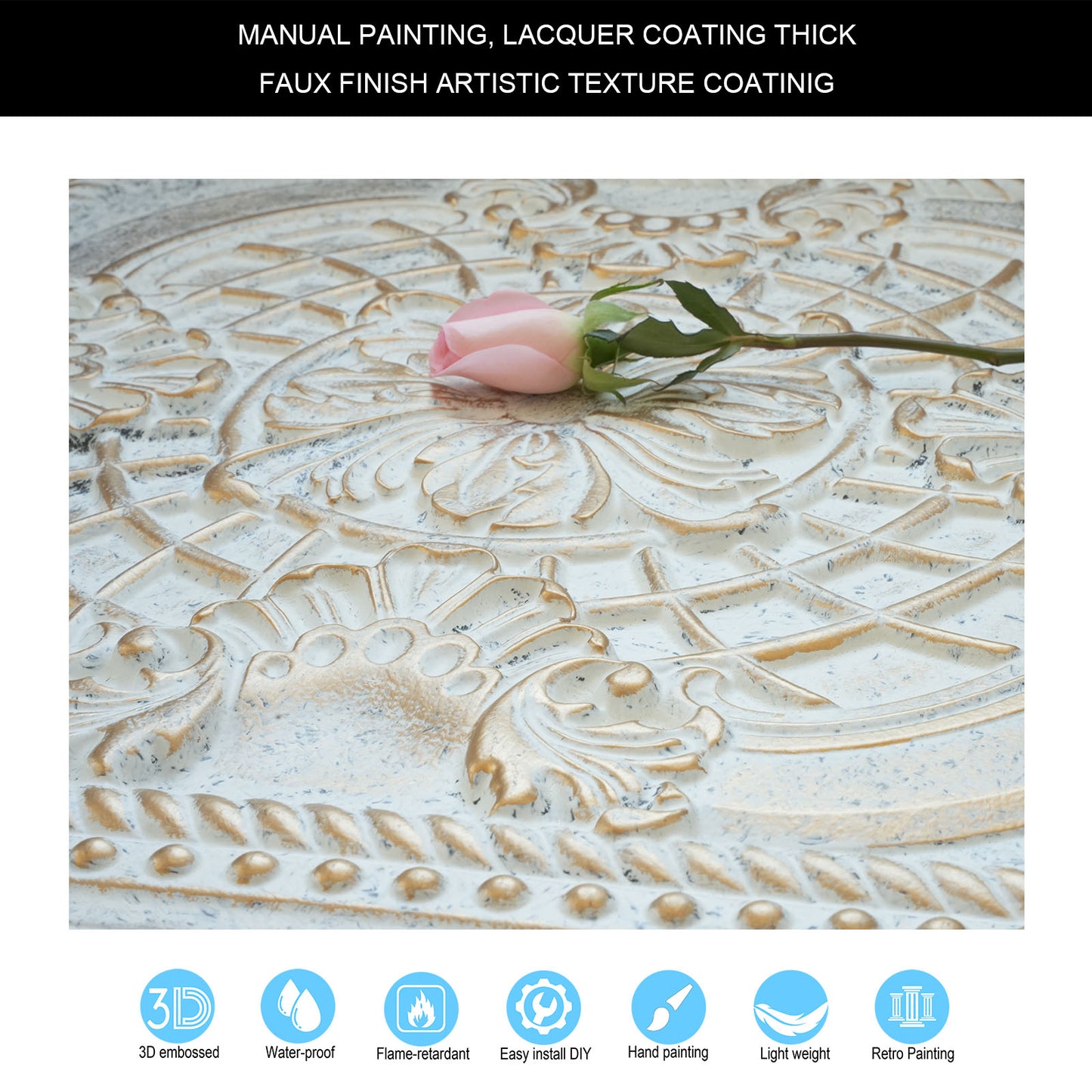 10tiles/lot Distressed Faux Tin Ceiling Tiles for Industrial Cafés, Craft Workshops and Retro Interiors PL31